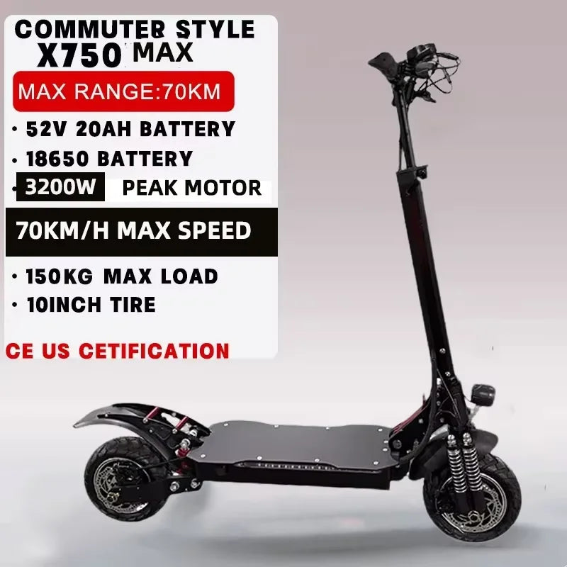 [8 modelos] Scooter eléctrico de 10/11 pulgadas 48V-72V 1000W-6000W 50-85km/h Rápido E Scooter Todoterreno Patinete Eléctrico Plegable para Adultos
