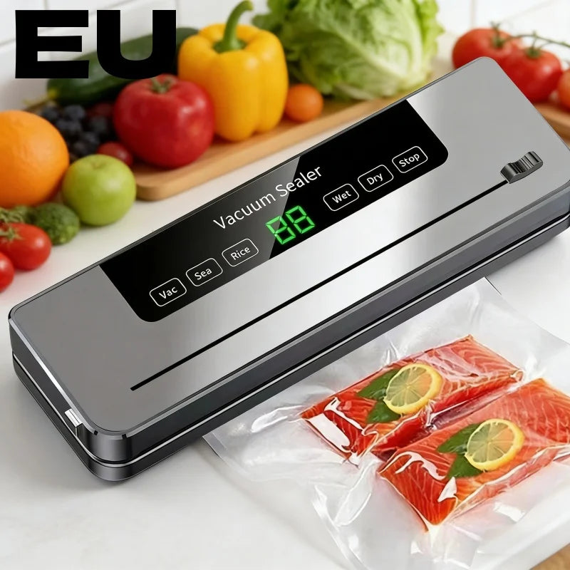 Home Vacuum Sealer Machine Dry/Wet Food Packaging Storage Plastic Bags Sealer Built-in Cutter Kitchen Products Packaging Sealer