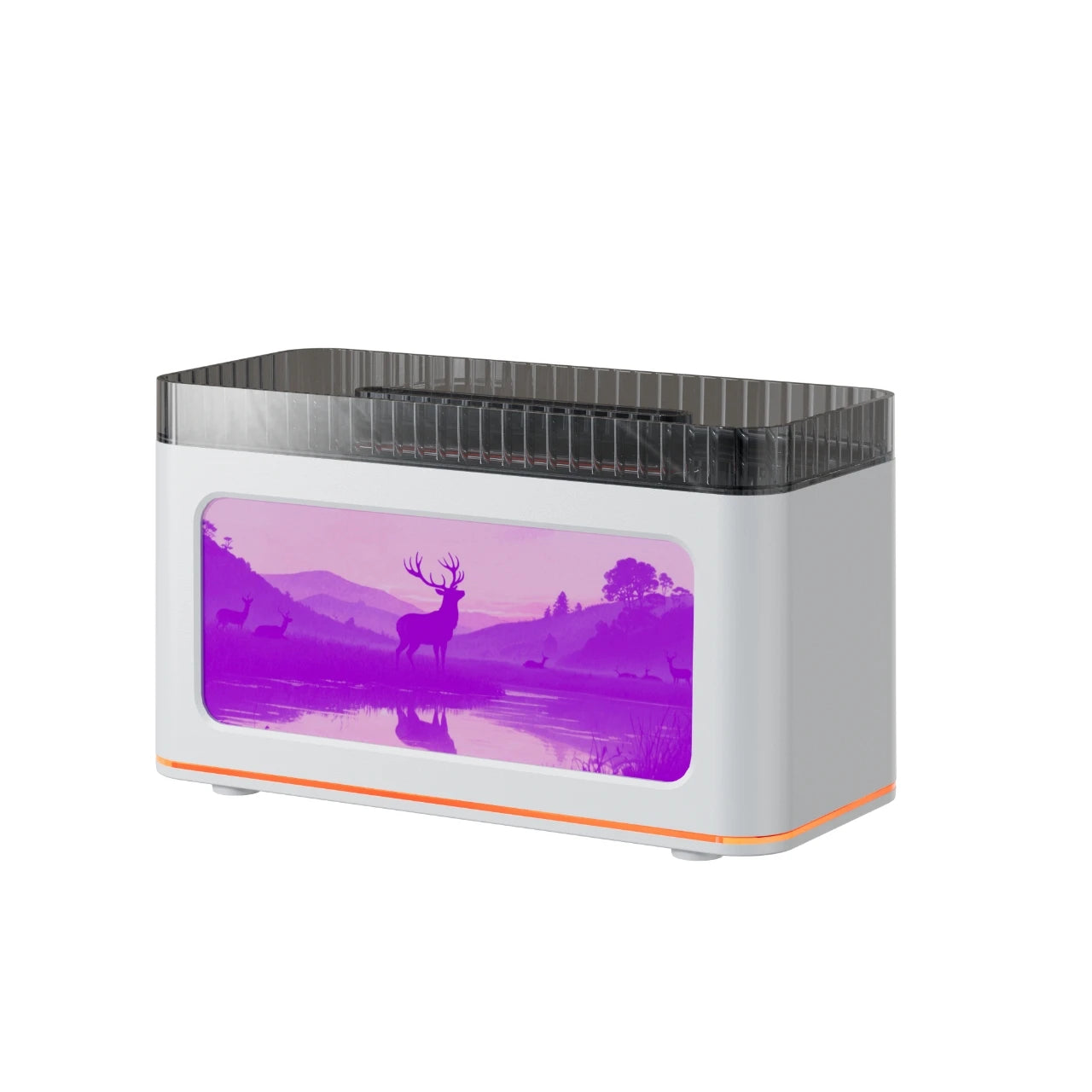 Simulated Fireplace Flame Aroma Diffuser with 7 Color Lights, Perfect Mini Air Humidifier for Christmas, New Year