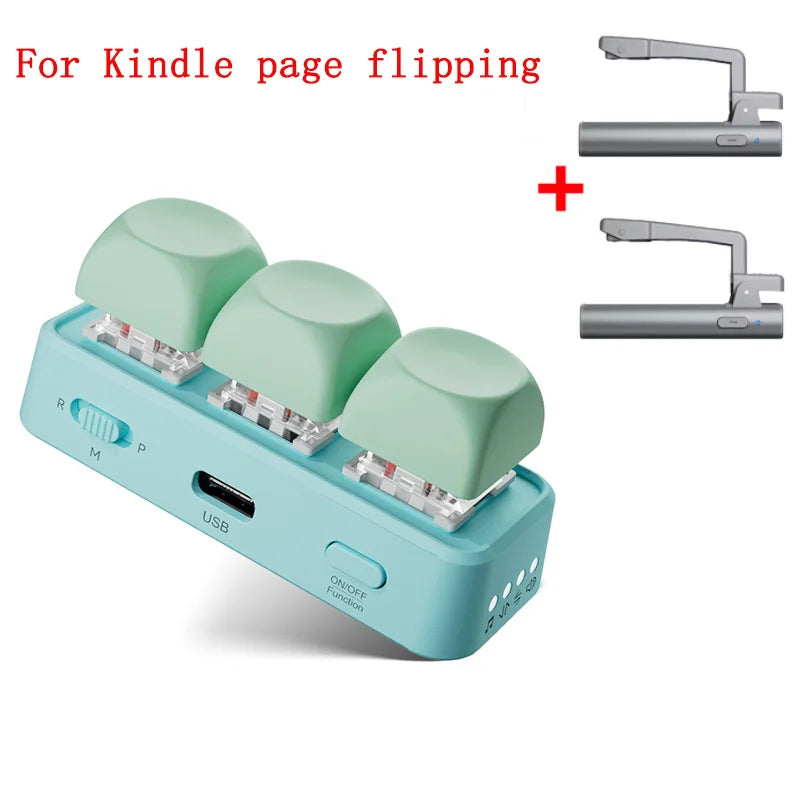 Multi-functional Keyboard Page Turner Short Video Slide PPT PDF Page Flipping Music Switch Take Photos Blue Tooth Remote Control