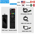 Boîtier convertisseur numérique pour téléviseur, récepteur TV ATSC 1080P avec sortie HDMI dissimulée derrière le téléviseur, avec télécommande 2-en-1