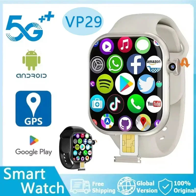 Smartwatch VP29 con cámara giratoria pantalla AMOLED de 2.29 pulgadas 490x580 Edición Global compatible con SIM WiFi GPS videollamadas