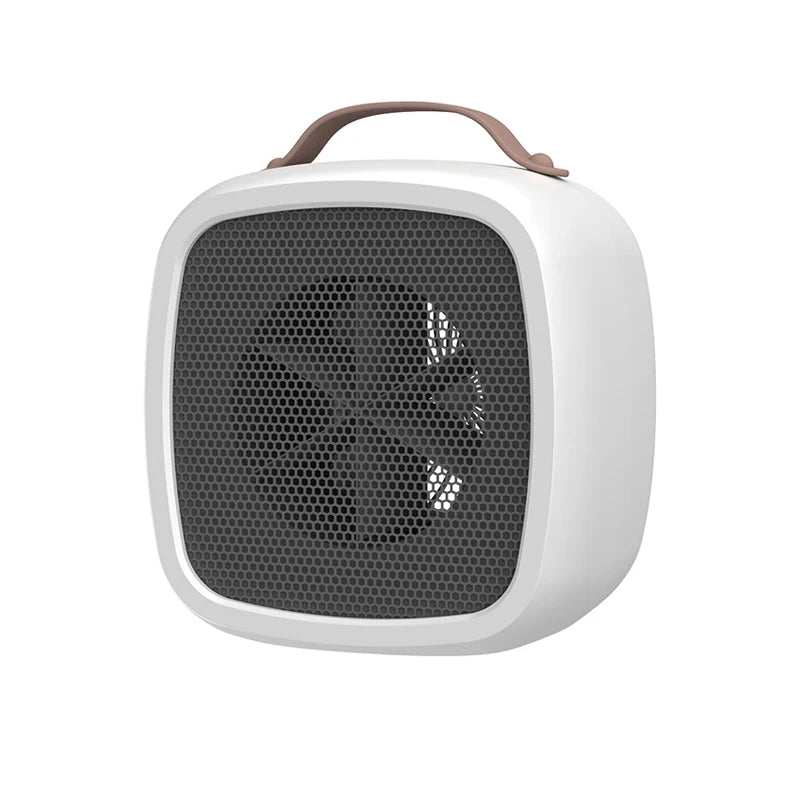 Portable Desktop Fan Heater 500W PTC Household Small Heater Mute Fast Heating with Handle Lightweight Warmer for Bedroom Office