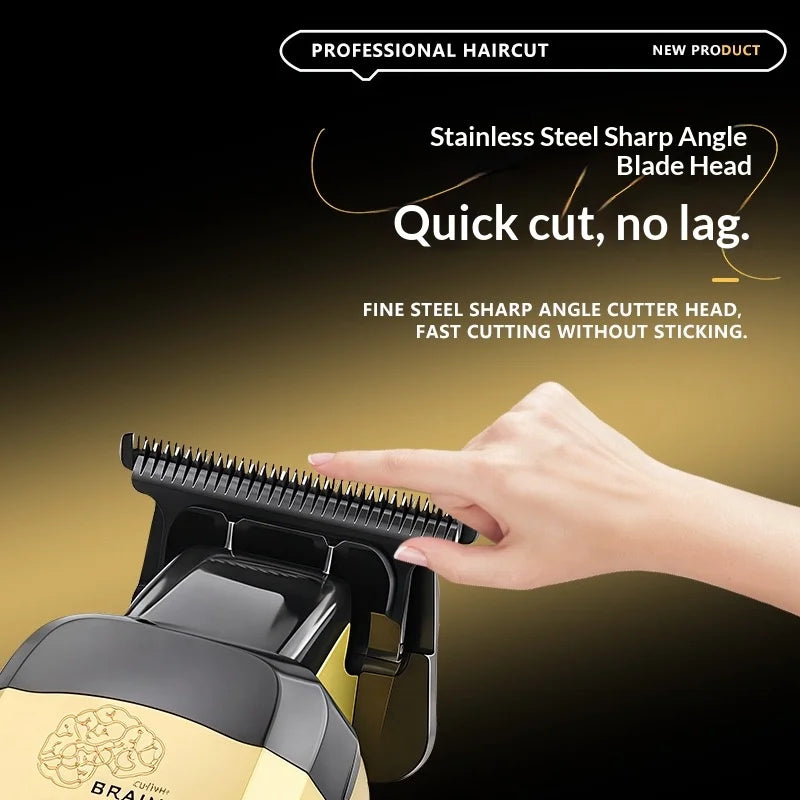 Kemei 90-5 Cortapelos Eléctrico para Barba 7500 RPM Cuchilla Cero para Hombres Cuchilla DLC Máquina Inalámbrica de Corte de Pelo para Acabado de Peluquería