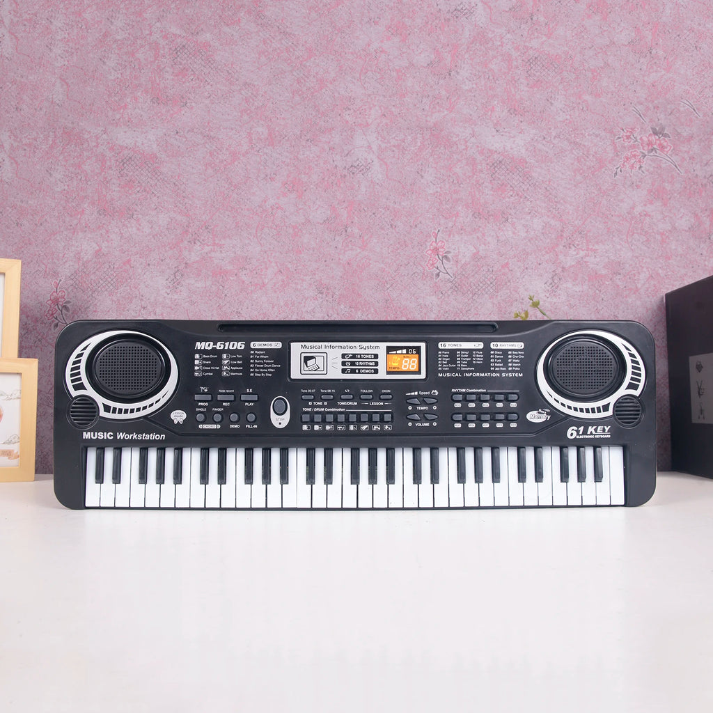 61 Keys Black Digital Music Electronic Keyboard KeyBoard Electric Piano Kids Gift Musical Instrument
