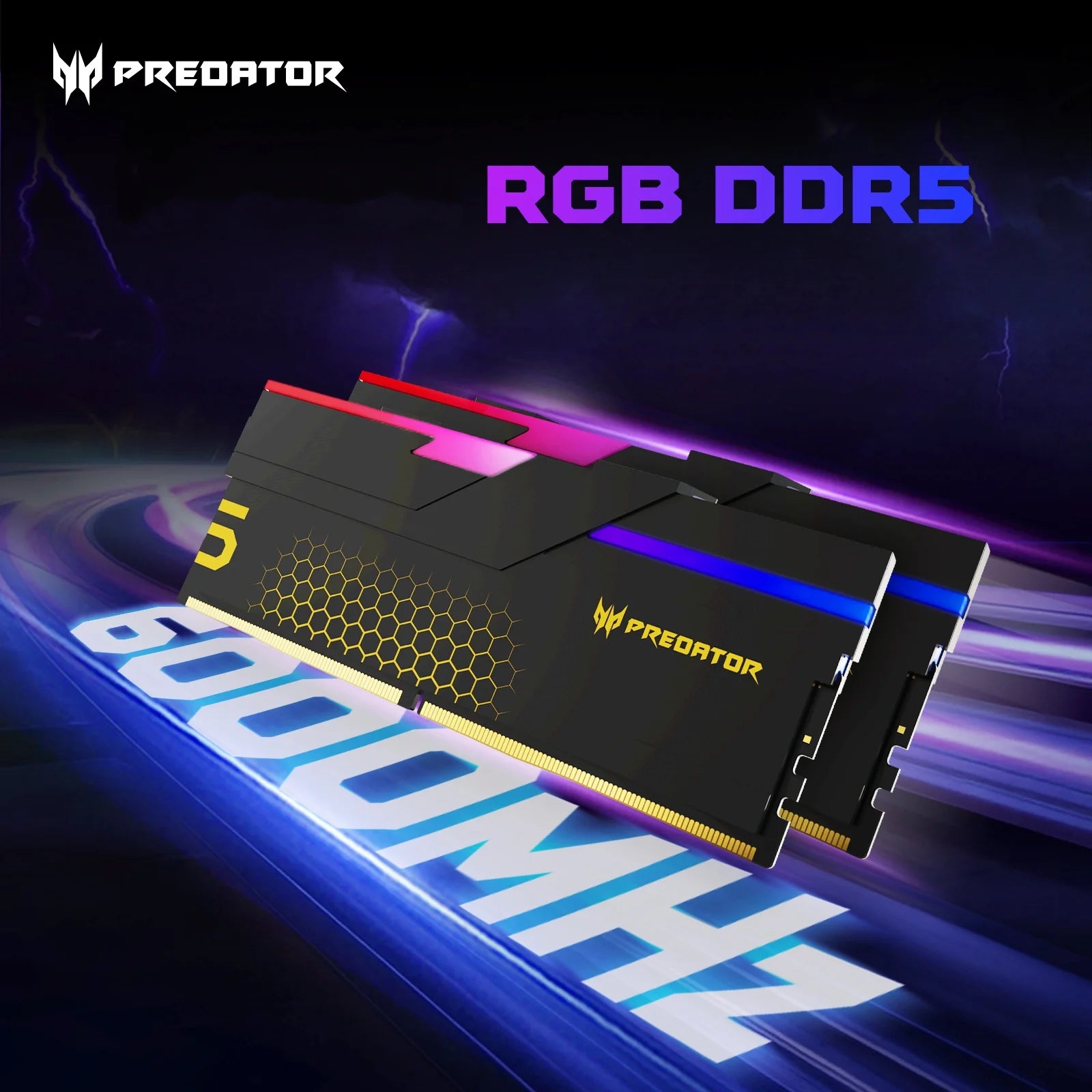 ACER PREDATOR  RGB DDR5 RAM Memory 48GB(2x24GB) 6000MHz, CL28, Gaming Computer Memory Compatible with XMP 3.0/AMD EXPO