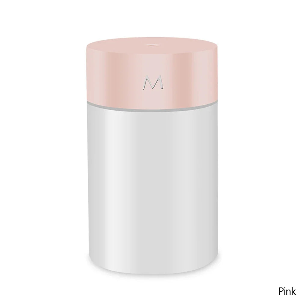 Portable Air Humidifier Ultrasonic 260ML Mini Car Humidifier Aromatherapy Diffuser Sprayer USB Essential Oil Atomizer LED Lamp