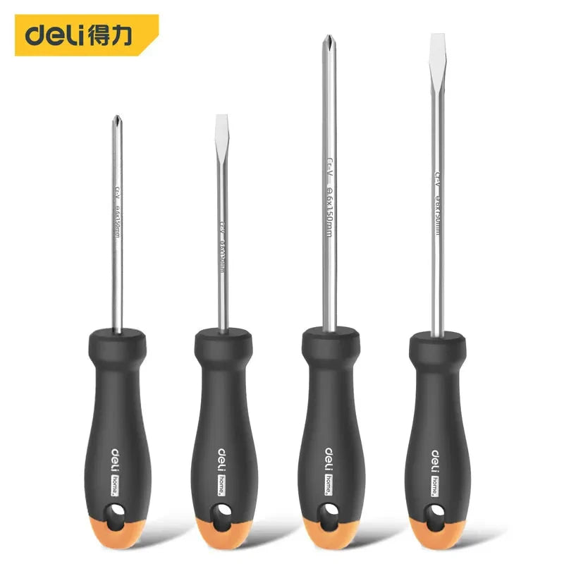 Deli Black Home Serie Hand Tools 2/4/6 Pcs Set Screwdriver Portable Tool Sets Household Reparing Kits and Accessories