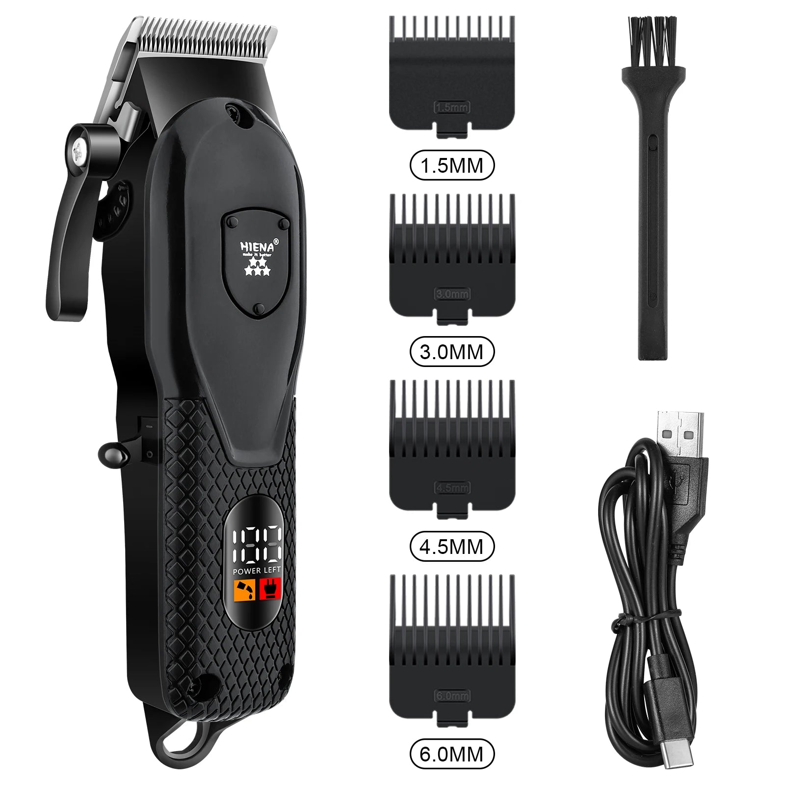 hiena Clipper Electric Hair Trimmer for men Electric shaver professional Men's Hair cutting machine Wireless barber trimmer