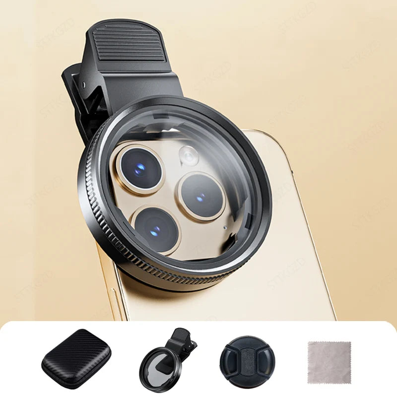 New 52mm CPL Mobile Phone Lens Filter Lens Clip Camera Accessories Circular Polarizer Filter for Canon Nikon for All Smartphone