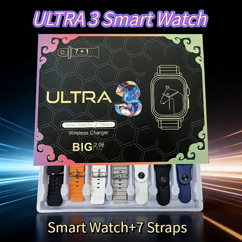 7 in 1 strap watch DT900 Support Music Wireless charging Bluetooth Calling Health & Fitness Tra Sports smart watch men and women