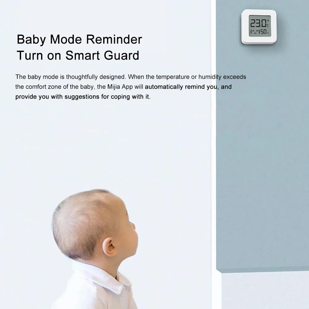 XIAOMI Termómetro 2 Mijia Eléctrico Bluetooth Inalámbrico Inteligente Higrómetro Termómetro Detección de Temperatura MI Mijia Home APP
