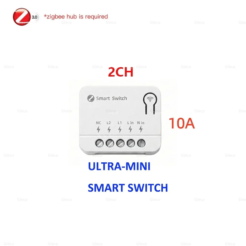Zigbee 3.0 Mini Smart DIY Switch 2 Way 1/2Channel Control Smart Home Relay Automation Breaker Works With Tuya Alexa Google Home