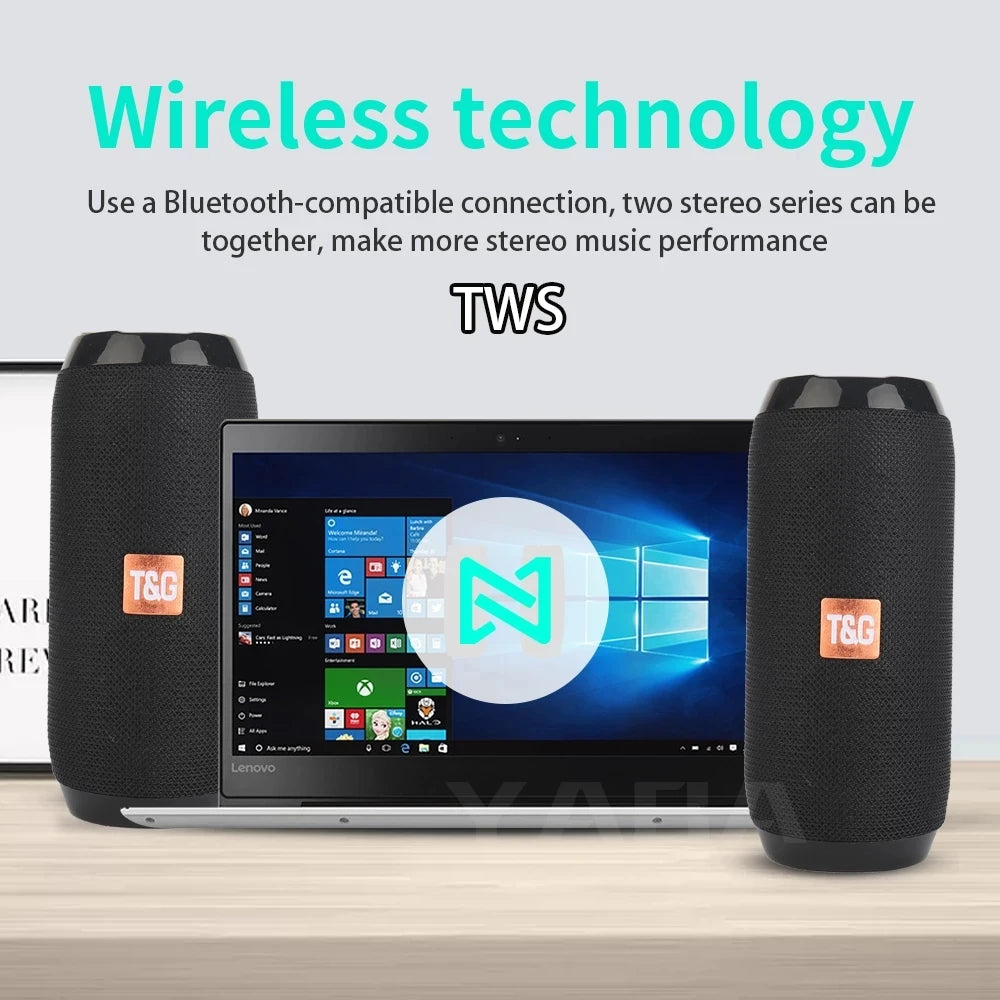Altavoz inalámbrico portátil Bluetooth Caja de sonido Bluetooth para radio FM Subwoofer Audio Bluetooth Manos libres Baffle