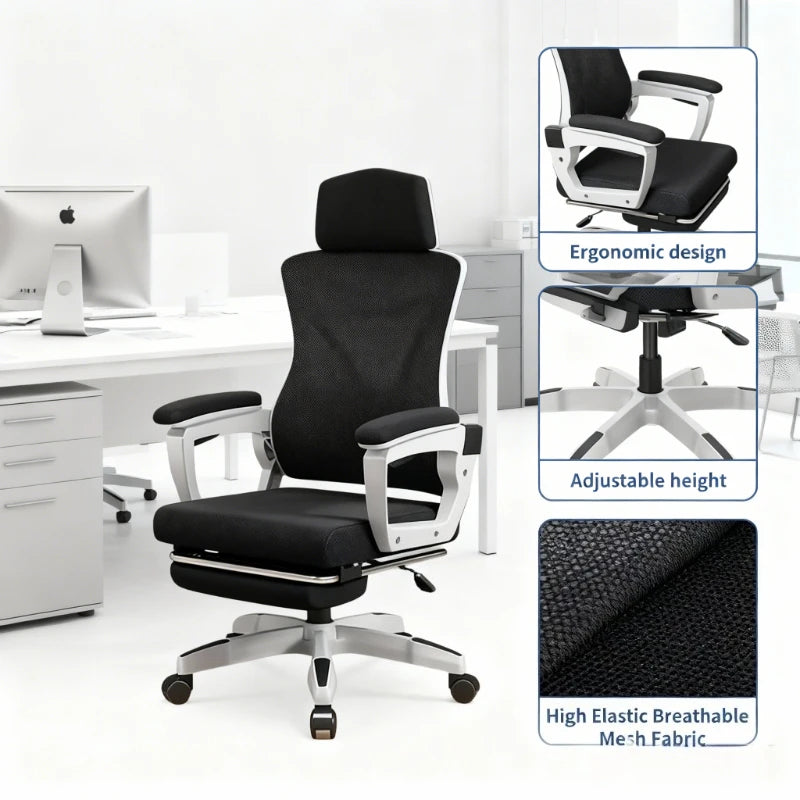 Student Study Chair Office Computer Desk SNU Lumbar Support Mesh Rolling Chair Executive Ergonomic Chair Furgle Office Furniture