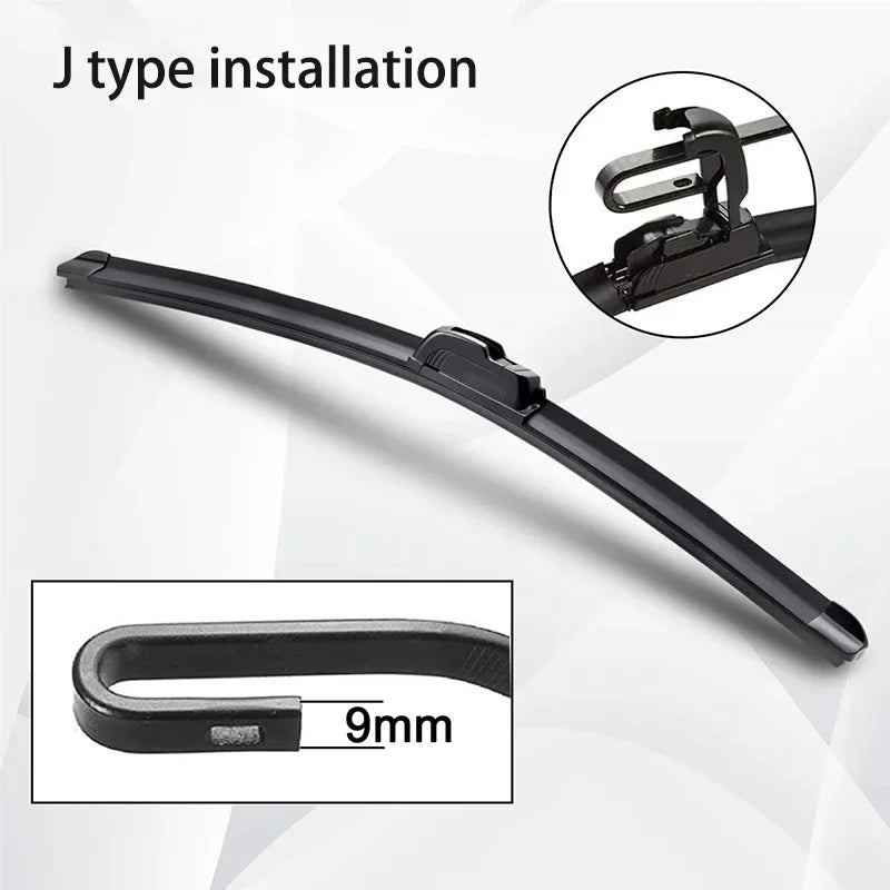 Car Windshield Wiper U-type Soft Rubber Boneless Wiper HD Quiet Durable Automotive Wiper  14" 16" 17" 18" 19" 20" 21" 22" 24"