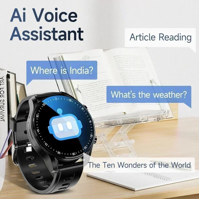 5G Smartwatch A7 Amoled SIM card Dual camera GPS WIFI Connect AI voice assistant Google Play Store Smart watch men and women