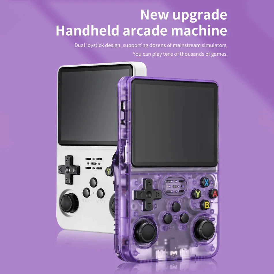 R36S Retro Handheld Game Console Linux System 3.5-inch IPS 64G 20000+ Games Portable Pocket Game Console Family Gift