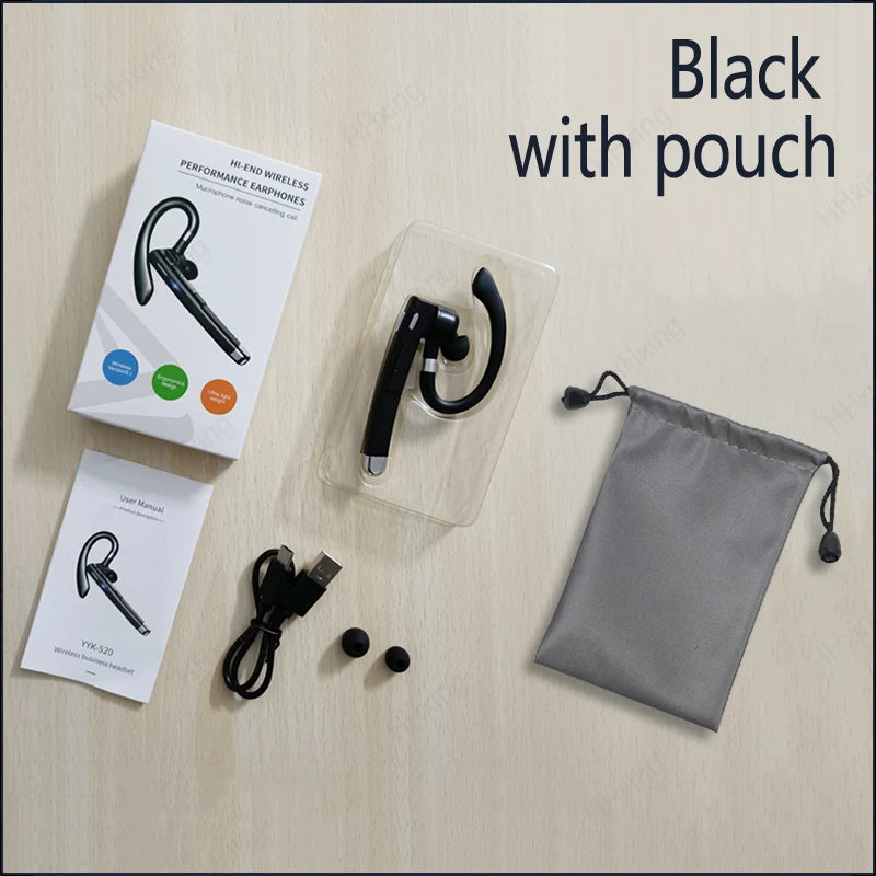 Auriculares inalámbricos Bluetooth con micrófono Cascos Manos libres Cancelación de ruido Audífonos para hablar Negocios Conducir