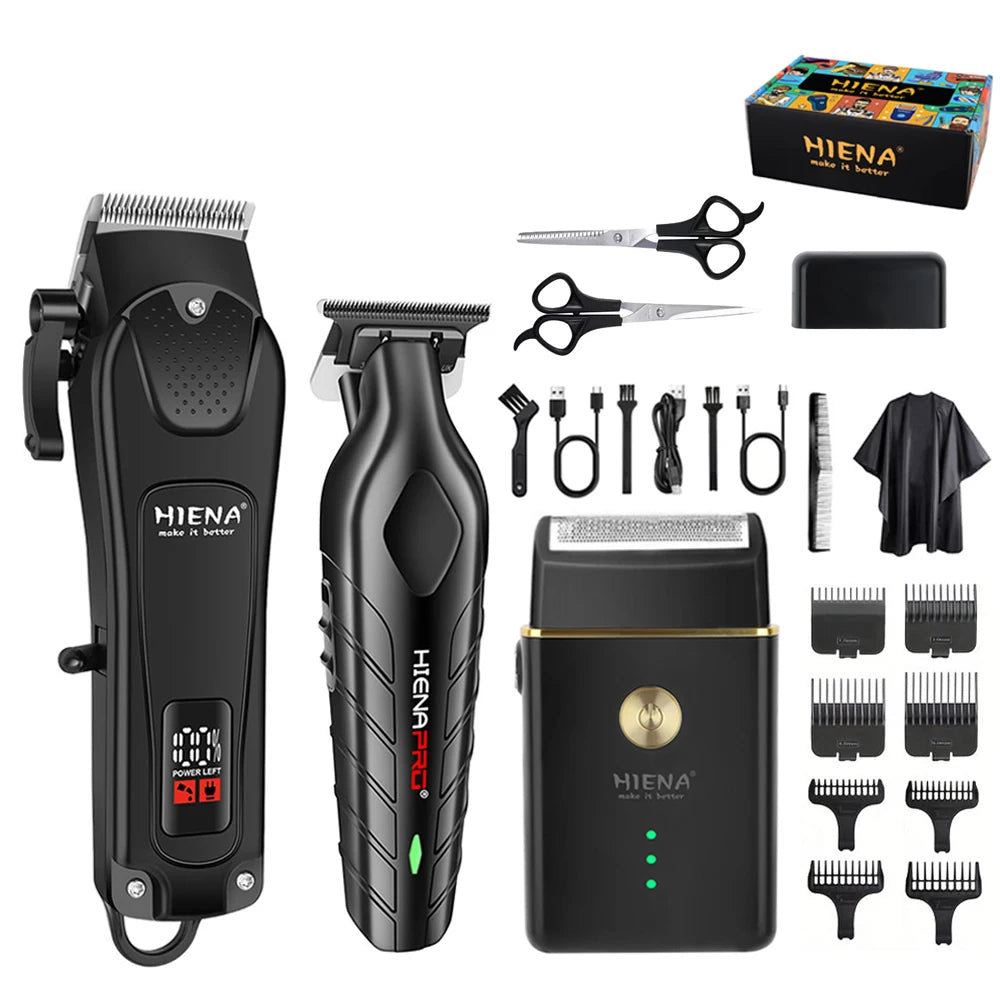 Hair Clipper Electric Professional Combo Kits Hair Trimmer Set For Men Rechargeable Cordless Haircut Machine for Barber