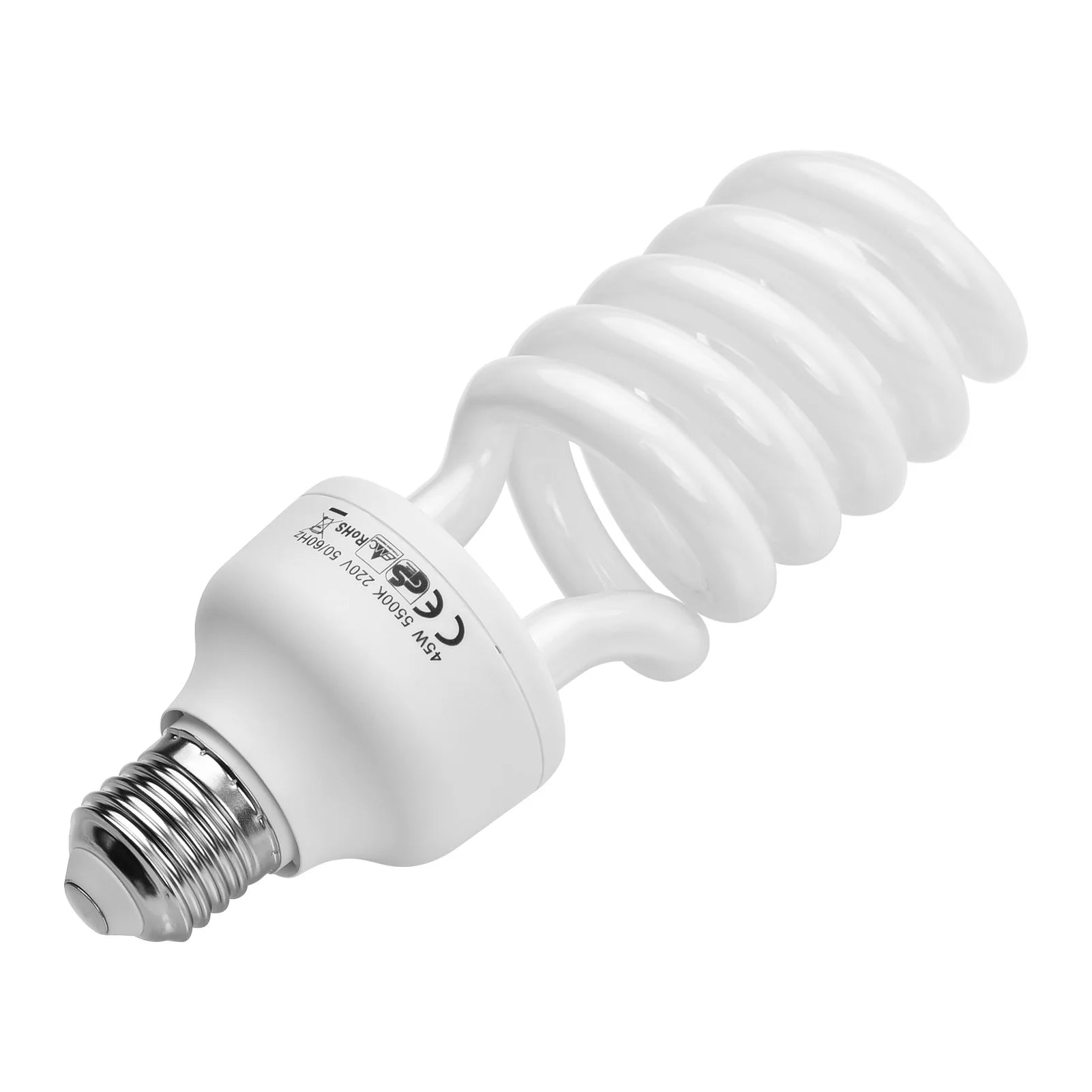 【Oferta】Bombilla Fluorescente Espiral Andoer 45W 5500K Luz Diurna Casquillo E27 Ahorro de Energía para Fotografía de Estudio Iluminación de Video