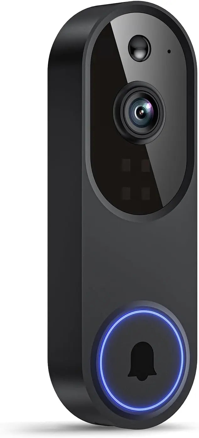 Cámara de video inalámbrica para timbre con detección de IA, visión nocturna, audio bidireccional, alimentada por batería para uso en interiores y exteriores