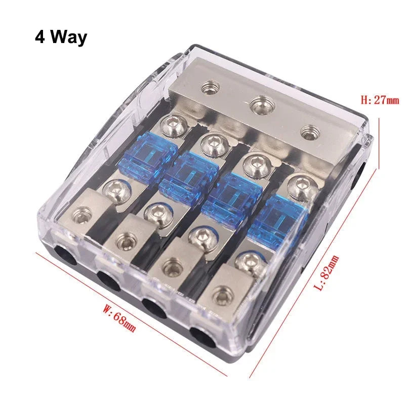 Aleación de zinc niquelada, miniportafusibles estéreo, soporte de fusible AFS de audio, bloque de distribución de energía, caja de fusibles, modificación de audio para automóvil