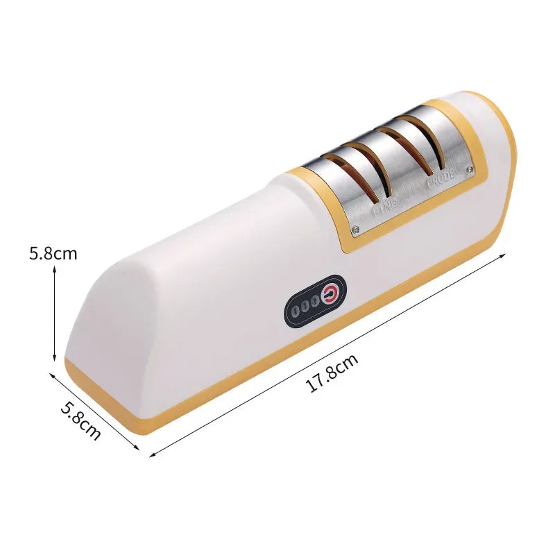 Electric Knife Sharpener Fully Automatic Handheld Knife Sharpener for Home Kitchen Quick Sharpening Tools With Non-slip Kitchen