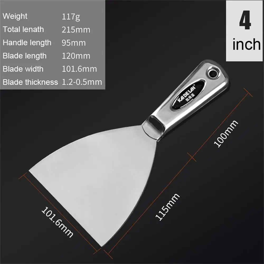 Stainless Steel Integrated Putty Knife Drywall Skimming Blade Smoothing Painting Finishing Filling Spatula Plastering Tools