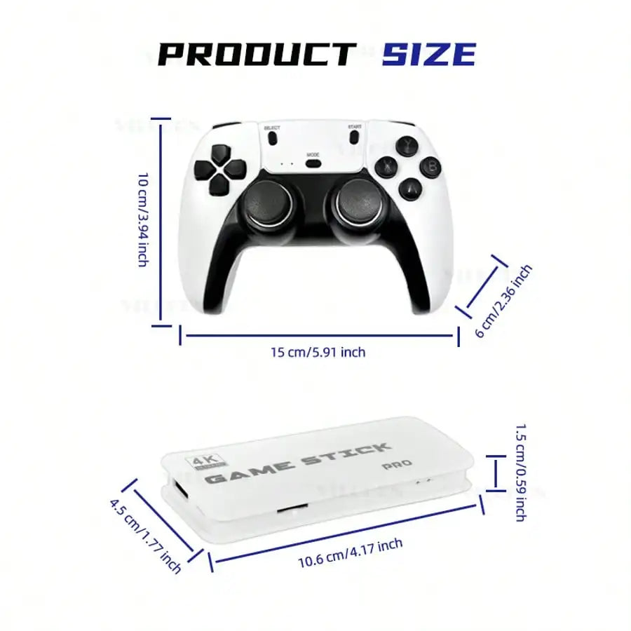 M15 Mini Retro Game Console 2.4G Wireless Dual Controller 4K Game Stick 64GB 20000 Retro Games Retro Game Family Gift