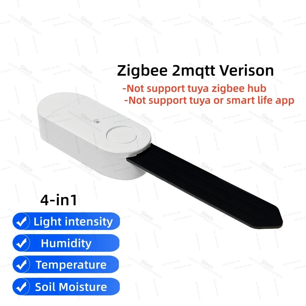 Zigbee Soil Moisture Tester Meter Tuya Smart Life Hygrometer Temperature Soil Fertility Sensor For Z2M Automation Irrigation