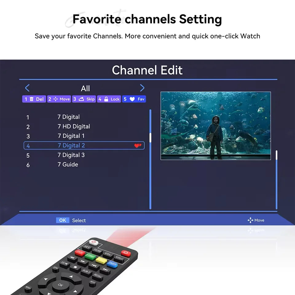 Dluxury U3mini Décodeur TV numérique DVB T2 DVB C Chaînes TV HD gratuites EPG 7 jours Tuner TV pour l'Espagne, la France, l'Italie, la Colombie, etc.