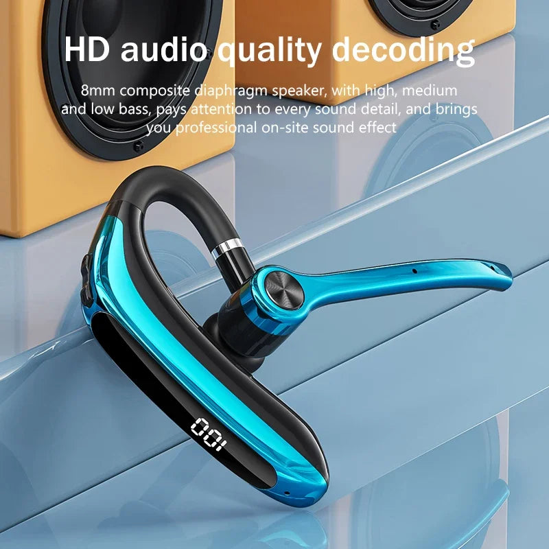 Auriculares inalámbricos con micrófono dual, auriculares Bluetooth ENC con cancelación de ruido, manos libres, auriculares de negocios para conducir