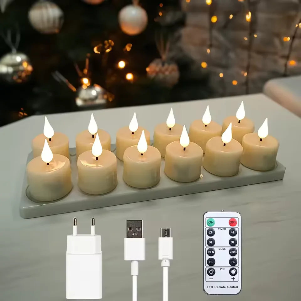 Rechargeable LED Candles With Remote Control LED Candles For Room Decor Birthday Home Decor Festival Decoration Flameless Candle