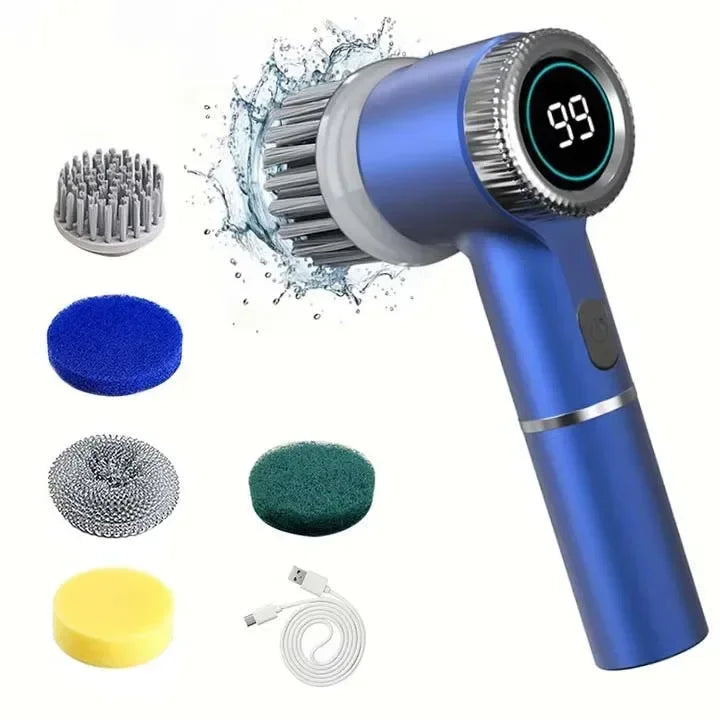 Cepillo de limpieza eléctrico inalámbrico potente IPX7 impermeable recargable por USB limpiador automático de mano multiusos doméstico