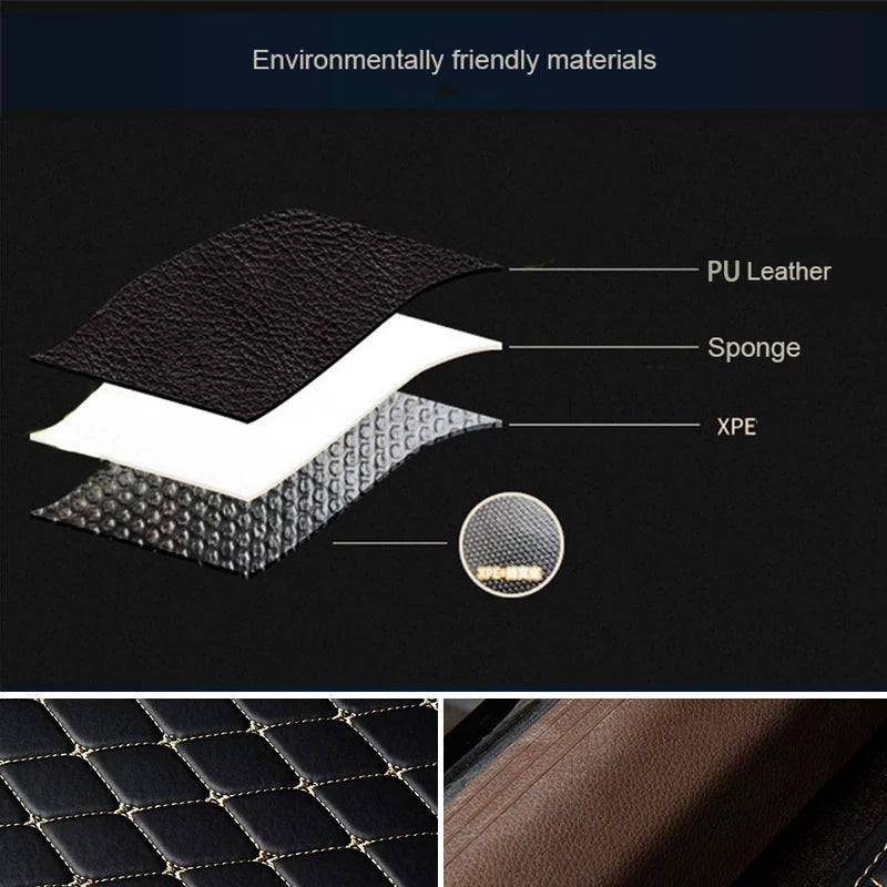Alfombrillas de coche de cuero PU impermeables, protectores de almohadillas, alfombrillas de moda para coche, cojín para todas las estaciones, 5 unidades