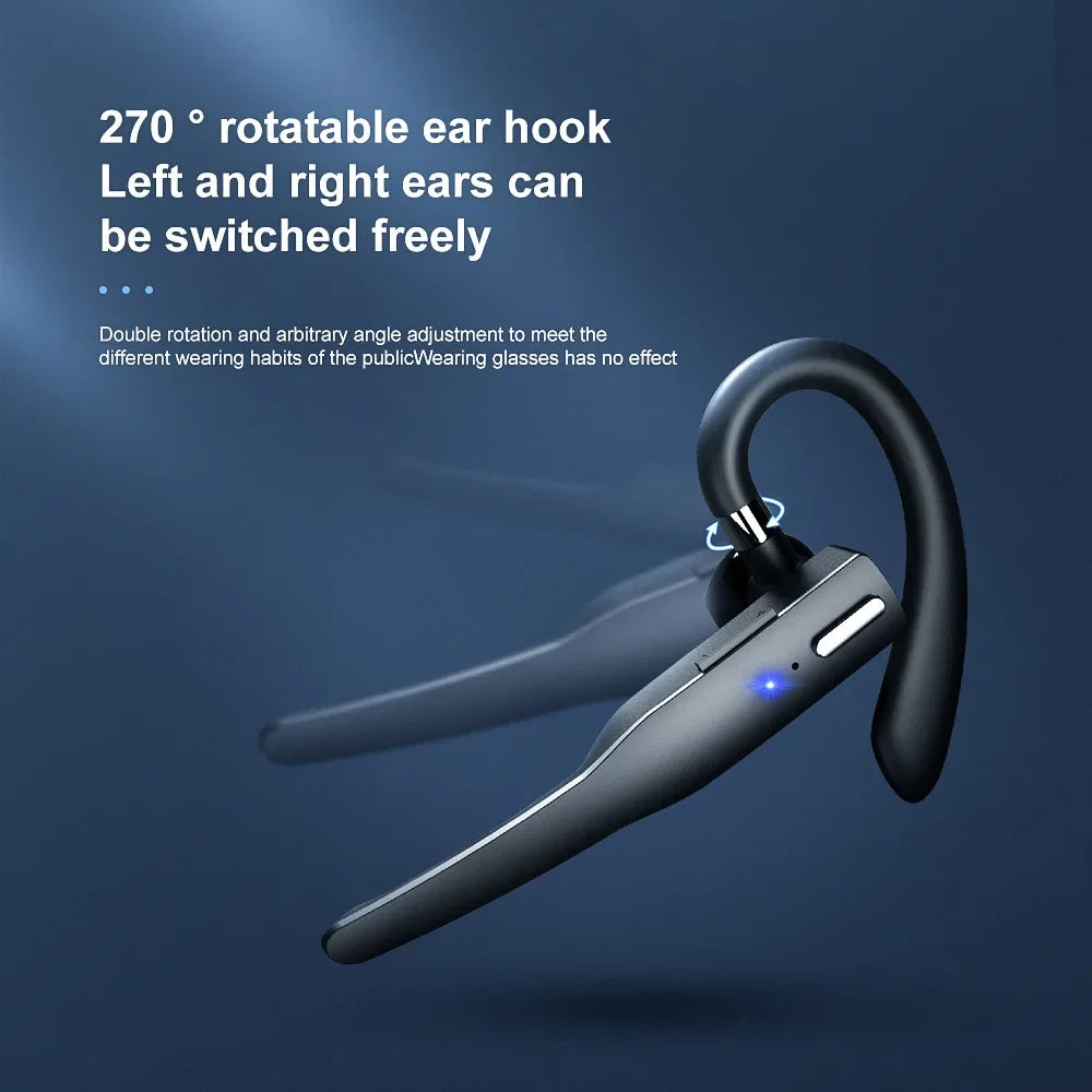 Auriculares inalámbricos Bluetooth con micrófono, audífonos con cancelación de ruido ENC, manos libres para negocios y conducción