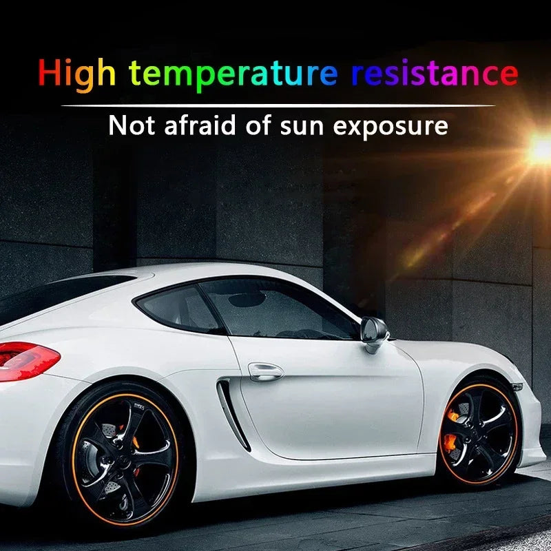 Good NEW 8M/ Roll Rimblades Car Vehicle Color Wheel Rims Protectors Decor Strip Tire Guard Line Rubber Moulding Trim Wheel Amagi