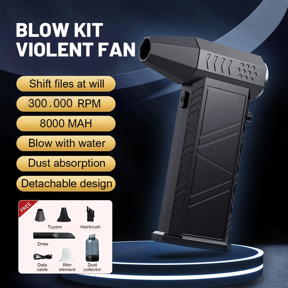 X9 Turbo Fan Jet 300000RPM Soplador Turbo Jet Aspirador Sin Escobillas Soplador Para Limpieza de PC/Teclado/Hogar/Coche Soplador de Aire