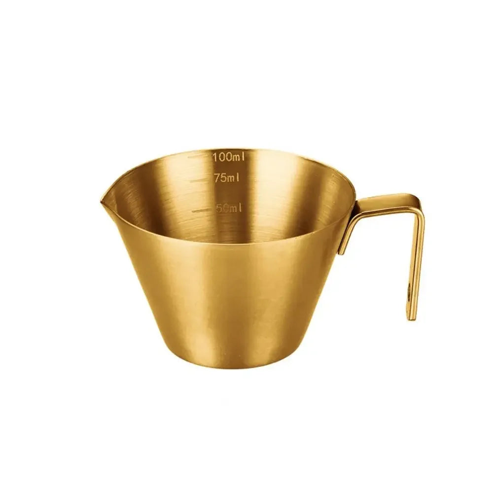 304 Stainless Steel Coffee Extraction Cup with Scale Small Milk Spoon Making Cup Espresso Measuring Cup Kitchen Tools  Cup