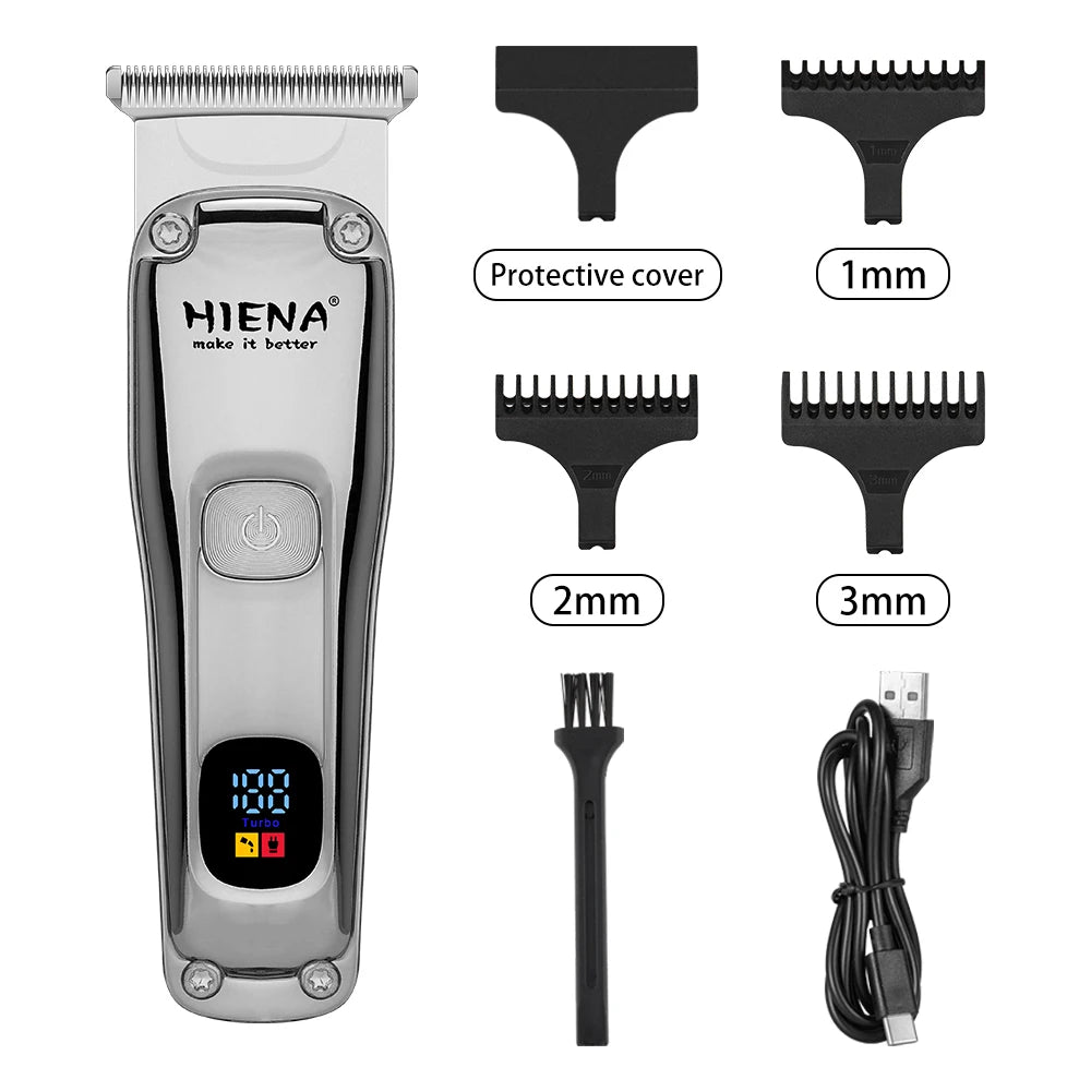 hiena Hair Clipper Barber Professional Cordless Trimmer Magnetic Motor Mower Men Hair Cutter 9000 RPM Hair Cutting Machine