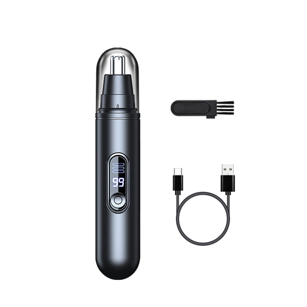 Nose Hair Trimmer Mini Portable Electric Nose Hair Clipper Rechargeable Automatic Shaving Nose Eyebrow Ear Painless Hair Remover