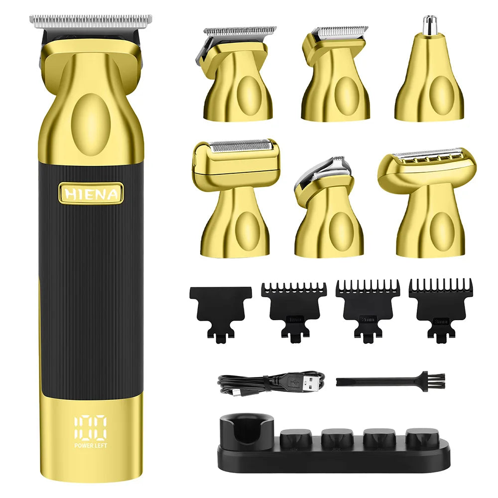 Professional Beard Hair Trimmer For Men Electric Razor and Sideburn Trimmer for Men Rechargeable USB with Display Body Beard