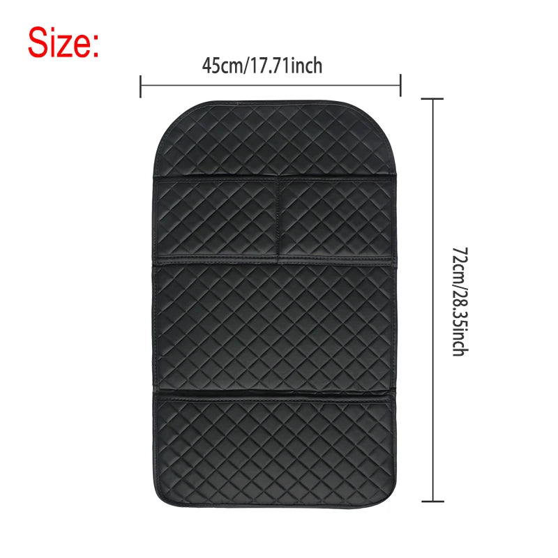 Protection universelle anti-salissure pour dossier de siège de voiture en cuir PU avec poche de rangement, housse de protection imperméable pour enfant