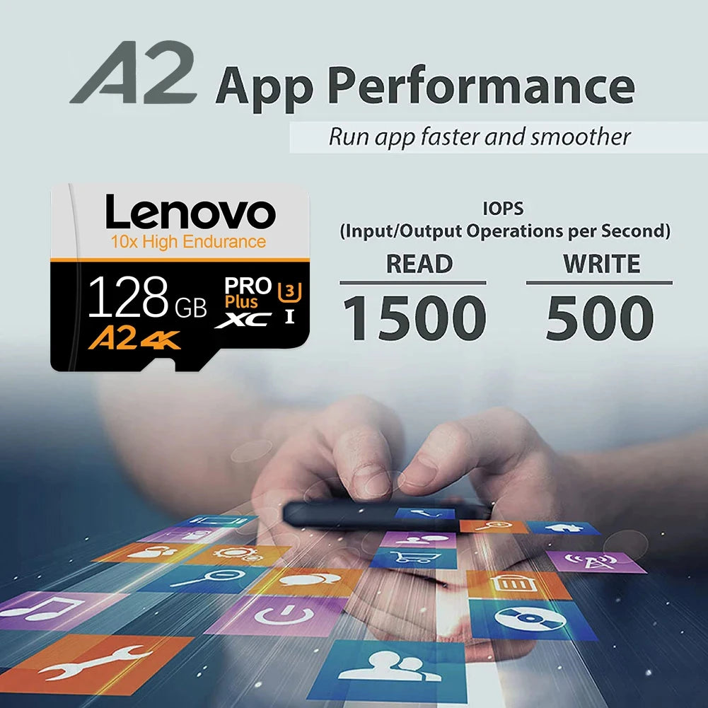 Lenovo Compact SD Cards Memory Card Micro TF SD TF Cards 1TB 64GB 256GB Backup Ready Proof HD V10 for Mobile / Nintendo Switch