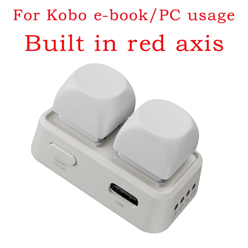 New Keypad Dual Button E-book Page Turner For Tablet Mobile Phone Blue Tooth Remote Control Swipe Short Videos For Android/IOS