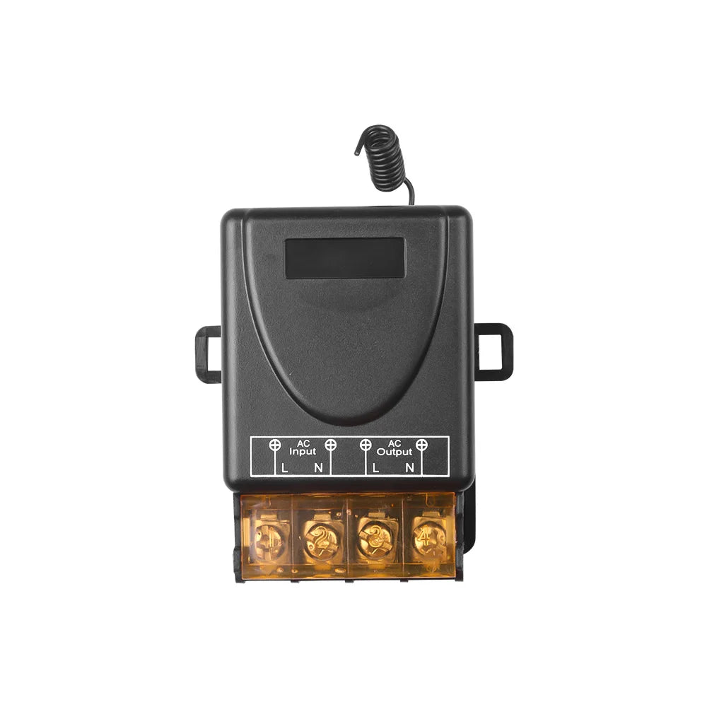 AC 220V Relay Wireless Remote Control Switch System RF 433Mhz Transmitter On Off for Water Heaters Ceiling LED Lamp