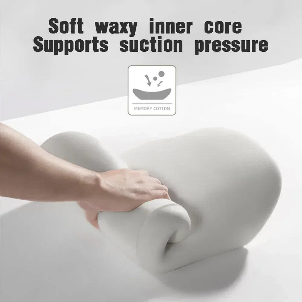 Cojín de soporte lumbar para coche de espuma viscoelástica, tejido de poliéster, antideslizante, lavable, diseño ergonómico, material de memoria de rebote lento