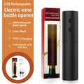 Abrebotellas de vino eléctrico HOMEFISH, abridor de vino tinto automático recargable, sacacorchos con botón de un clic, herramientas de vino