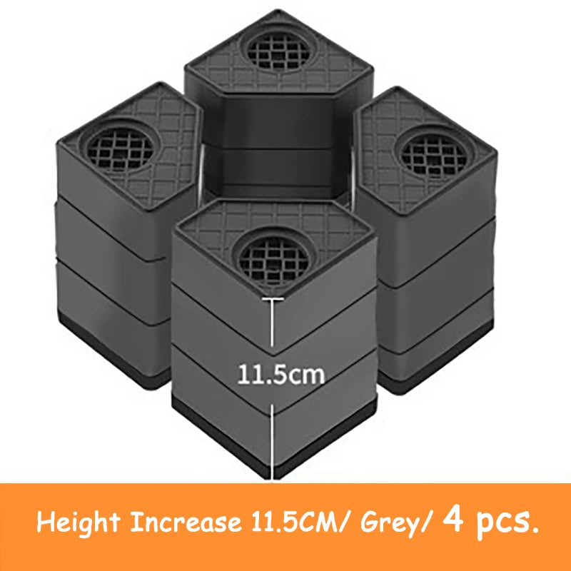4pcs Anti Vibration Feet Pads Rubber Mat Slipstop Silent Dampers Stand Universal Washing Machine Refrigerator Furniture Foot Pad